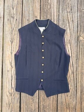 Vintage 90s Ann Taylor Pinstriped Waistcoat Vest